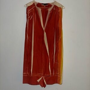 Cotelac Elegant Red and Yellow Mini Dress